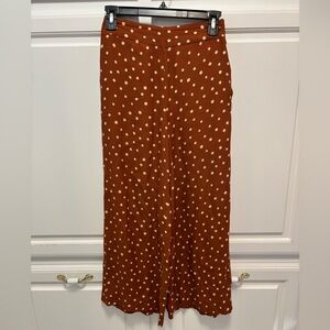 Madewell Tall Huston Pull On Cropped Pants in Inkspot Dots Women’s Size XST